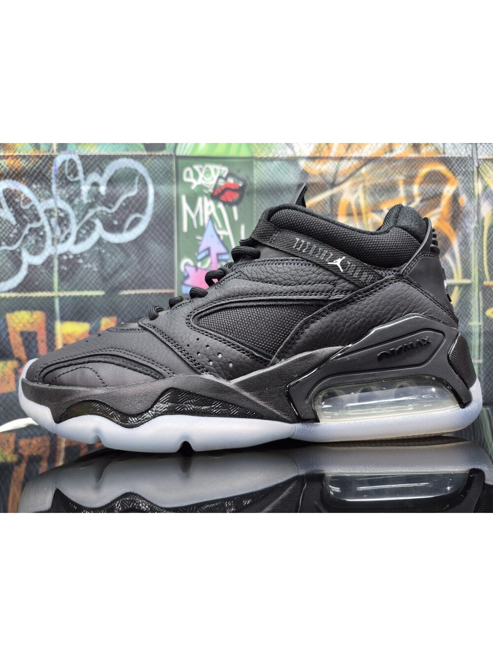 Air Jordan Point Lane Black Ice Mid Top Lace-Up 7M ,7Y or 8.5W code 7MCZ4166-001